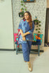 Blue Half Kaftan Coord Set